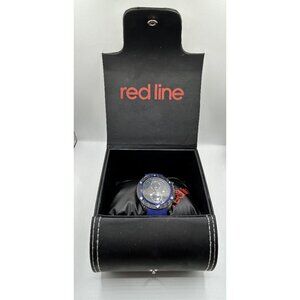 Red Line Dual Time Chronograph Watch RL-10117 in Blue/Black